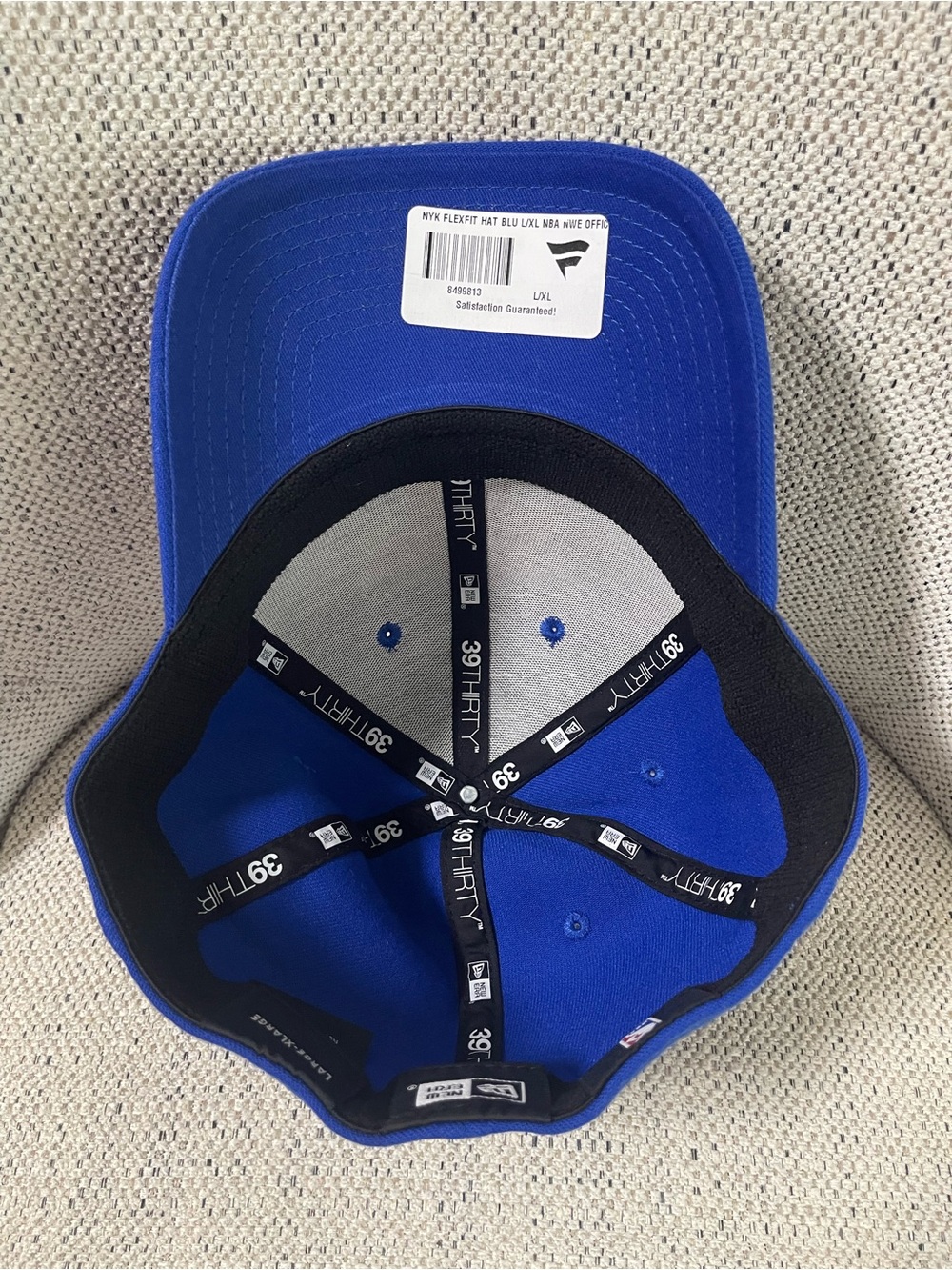 New Era Knicks Royal Blue Hat with Orange Logo - Picture 7 of 10